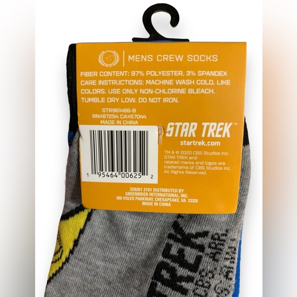 STAR TREK Men’s Crew Socks Dr. Spock - Picture 3 of 3